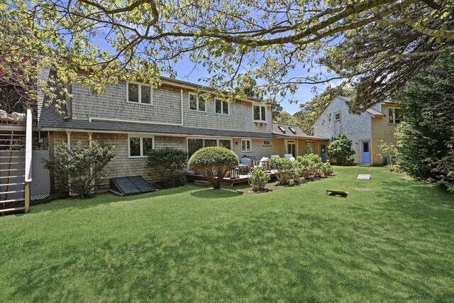 3 Down Harbor Rd, Edgartown, MA 02539 - back of house with a yard and a deck