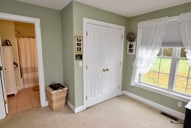 interior space featuring a closet