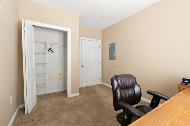 190 Chickering Rd Unit 201D, North Andover, MA 01845 - carpeted office with electric panel and baseboards