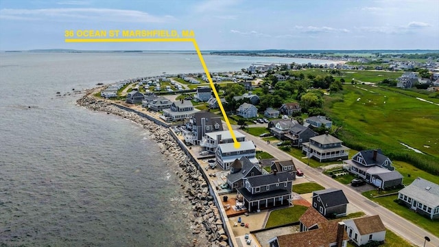 36 Ocean St, Marshfield, MA 02050 - aerial perspective of suburban area featuring a nearby body of water