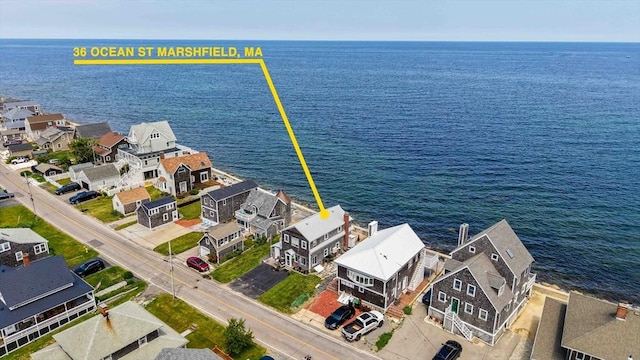 36 Ocean St, Marshfield, MA 02050 - aerial perspective of suburban area with a large body of water