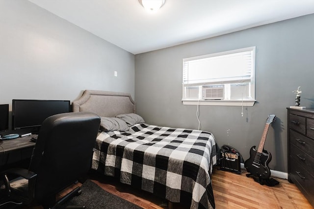 11 Ann Ave, Dartmouth, MA 02747 - bedroom featuring light wood finished floors, cooling unit, and an office area