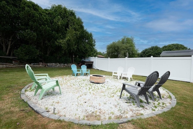 11 Ann Ave, Dartmouth, MA 02747 - view of yard with a fire pit