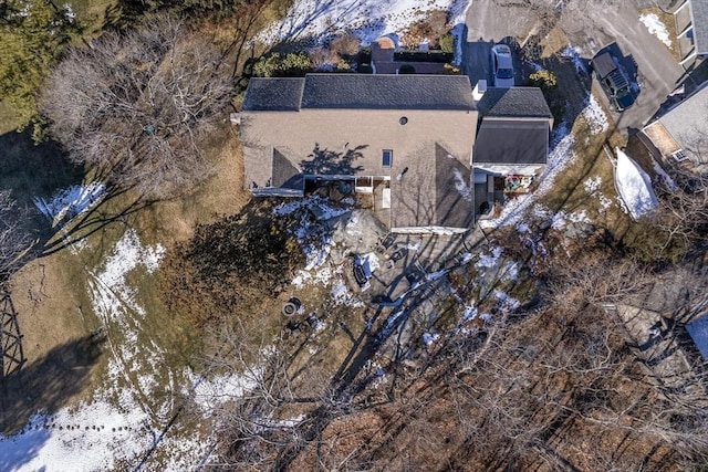 view of snowy aerial view