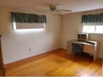 unfurnished office featuring ceiling fan and light hardwood / wood-style floors