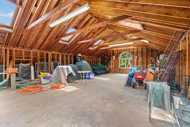 100 Parmenter Rd, Framingham, MA 01701 - attic featuring a skylight