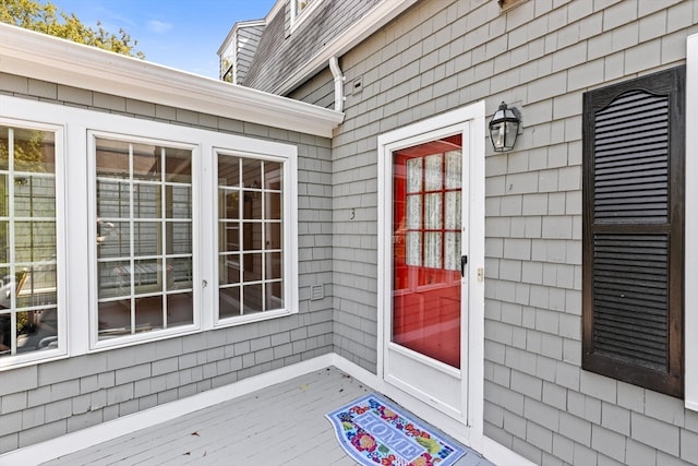 view of doorway to property