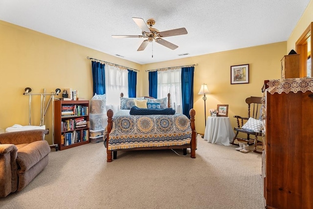 25 Ash Ln Unit 25, Agawam, MA 01001 - carpeted bedroom featuring a ceiling fan and a textured ceiling