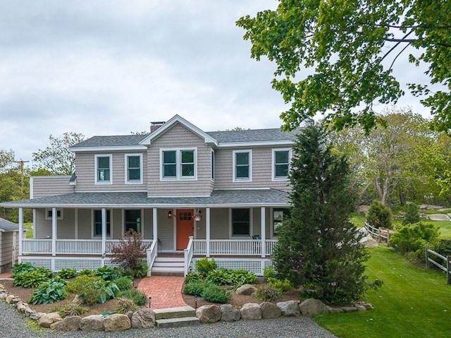 84 S St, Rockport, MA 01966 - view of front of house featuring a porch and a shingled roof