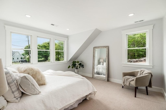 84 S St, Rockport, MA 01966 - bedroom with light colored carpet, baseboards, and recessed lighting