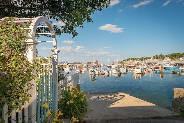 84 S St, Rockport, MA 01966 - water view with numerous boat docks and a boat dock