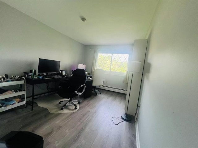 3 Fernview Ave Unit 11, North Andover, MA 01845 - office featuring a baseboard radiator and wood finished floors