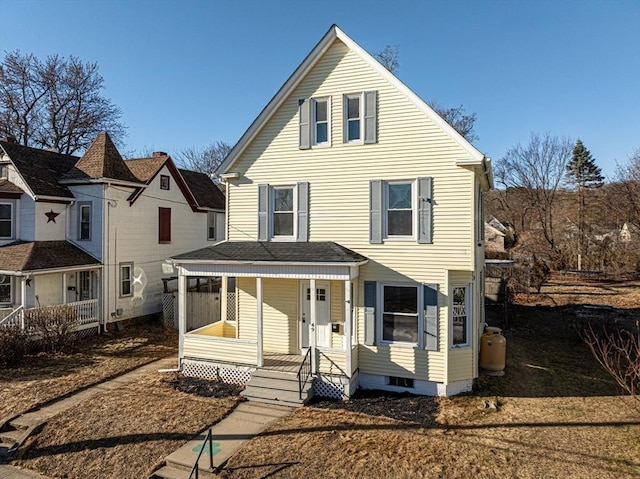 front of property with a porch