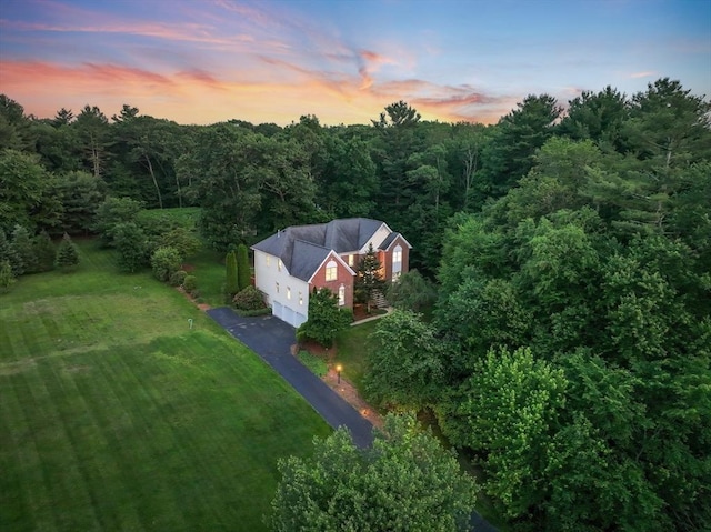 138 Fairview St, Holliston, MA 01746 - aerial view at dusk of a forest view
