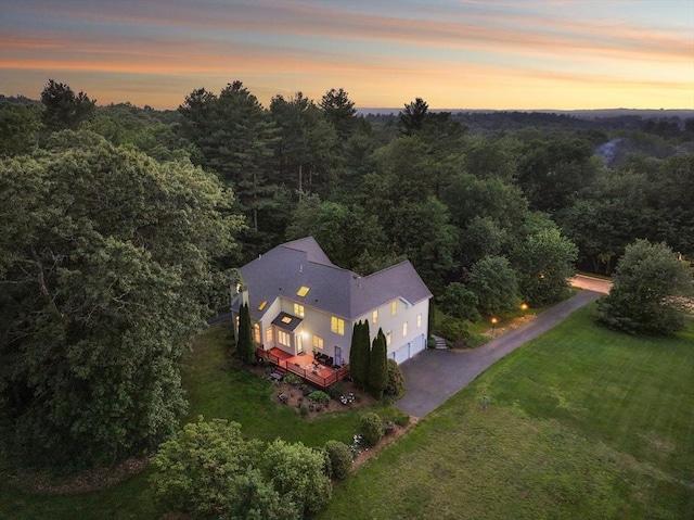 138 Fairview St, Holliston, MA 01746 - view from above of property featuring a heavily wooded area