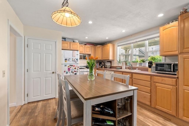 9-11 Dexter, Boston, MA 02127 - dining room with light wood-style flooring and recessed lighting