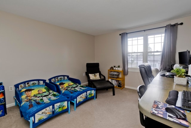 view of carpeted bedroom