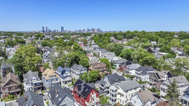 69 Greenwood St, Boston, MA 02122 - aerial overview of property's location with nearby suburban area