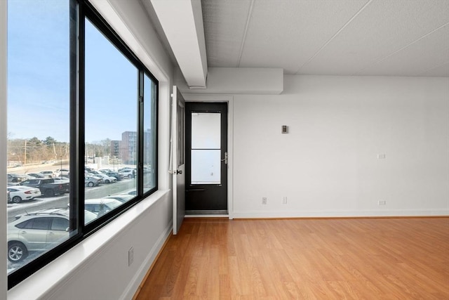 empty room featuring light wood-type flooring