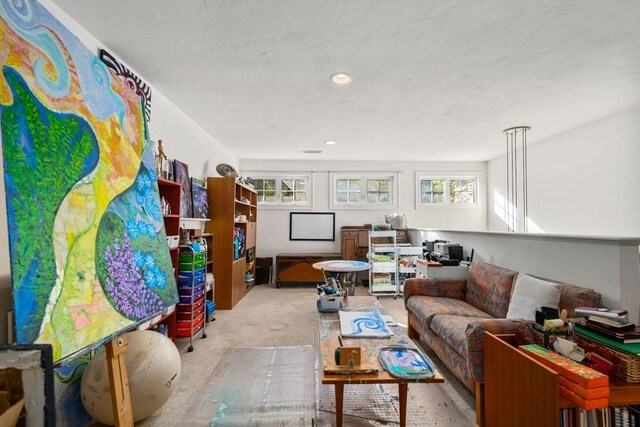 view of carpeted living room