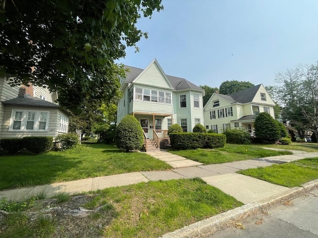 6 Newton Ave, Worcester, MA 01602 - view of front of house with a front yard