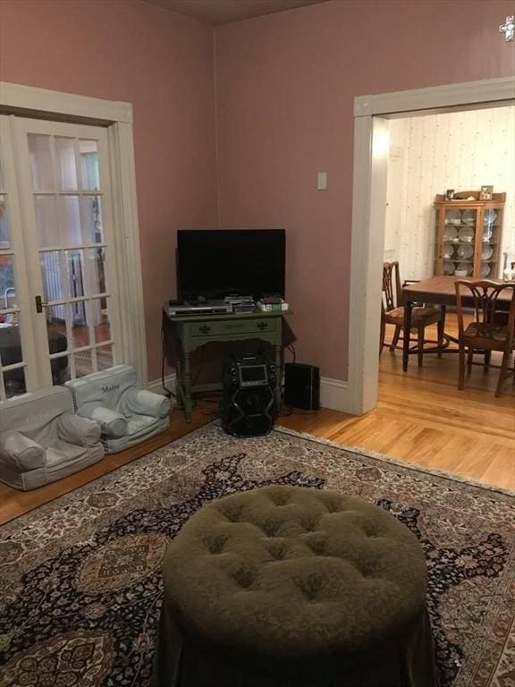 6 Newton Ave, Worcester, MA 01602 - living area featuring wood finished floors and baseboards