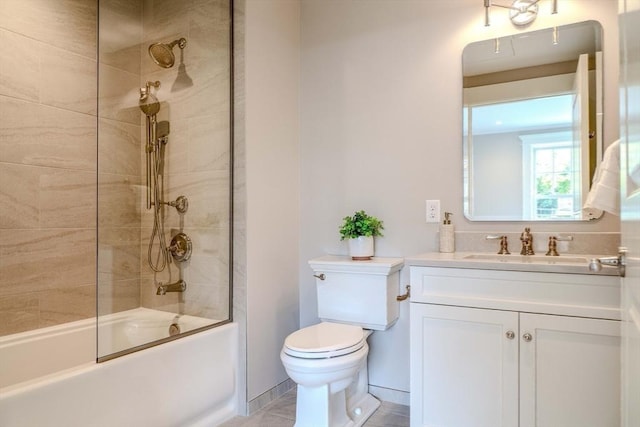 128 Elm St Unit 312, Cohasset, MA 02025 - bathroom with shower / bath combination, vanity, and tile patterned flooring