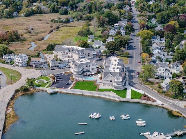128 Elm St Unit 312, Cohasset, MA 02025 - aerial view of property's location featuring a nearby body of water