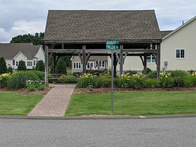 view of community with a yard