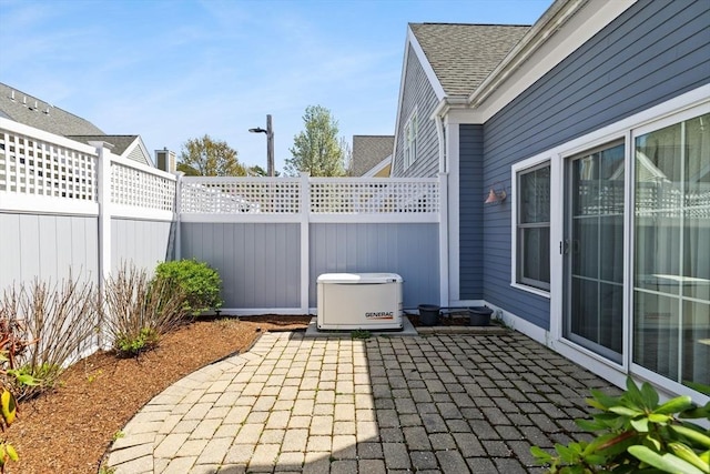 view of patio with a fenced backyard