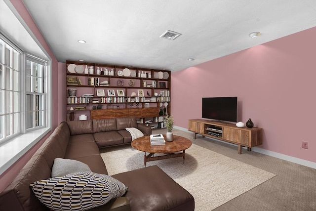 view of carpeted living room