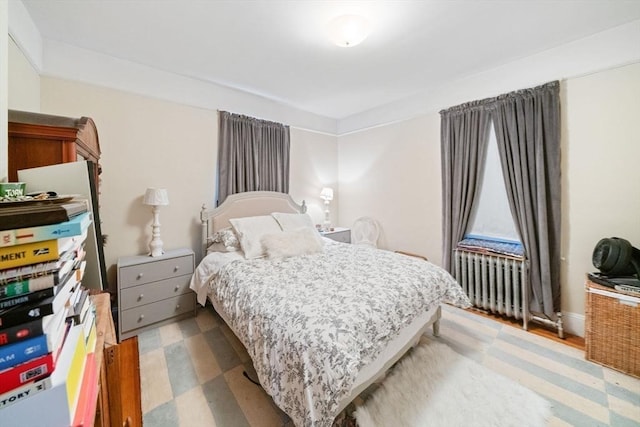 bedroom with radiator