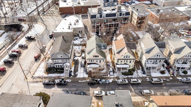 view of snowy aerial view