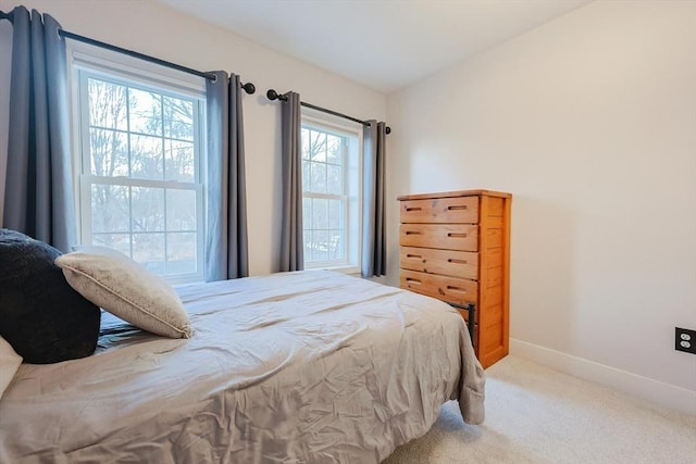 bedroom with carpet