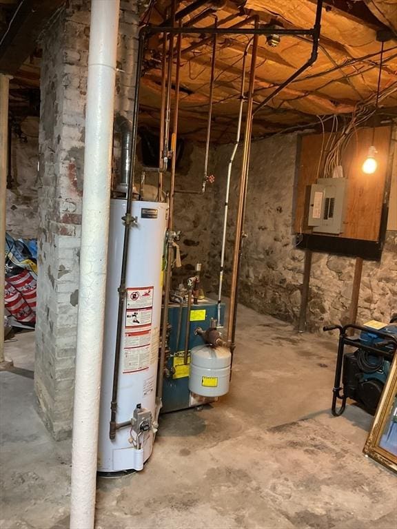 16 Knox St, Worcester, MA 01603 - utility room with electric panel and water heater