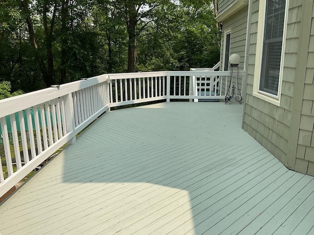 16 Knox St, Worcester, MA 01603 - wooden terrace with view of wooded area