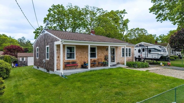62 Greenbrier Dr, New Bedford, MA 02745 - single story home featuring a chimney and a patio