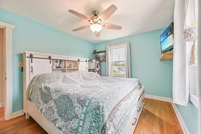 62 Greenbrier Dr, New Bedford, MA 02745 - bedroom with wood finished floors, baseboards, and ceiling fan