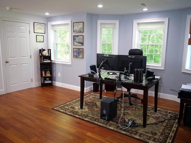 4 Bluebird Ln Unit 4, Killingly, CT 06241 - office space featuring dark wood-style flooring, baseboards, and recessed lighting