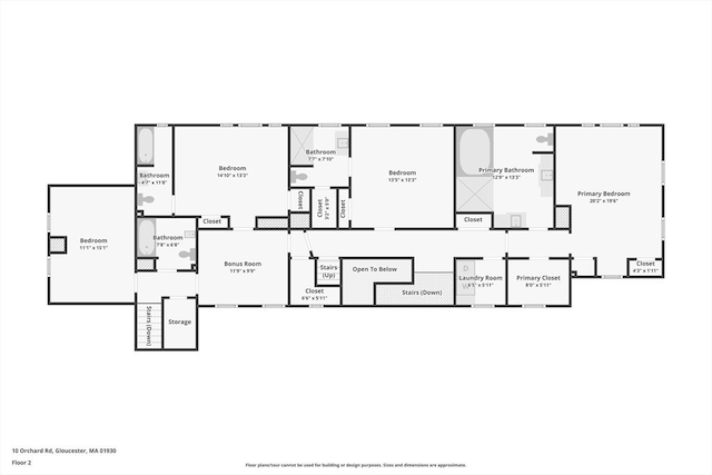 10 Orchard Rd, Gloucester, MA 01930 - floor plan / room layout