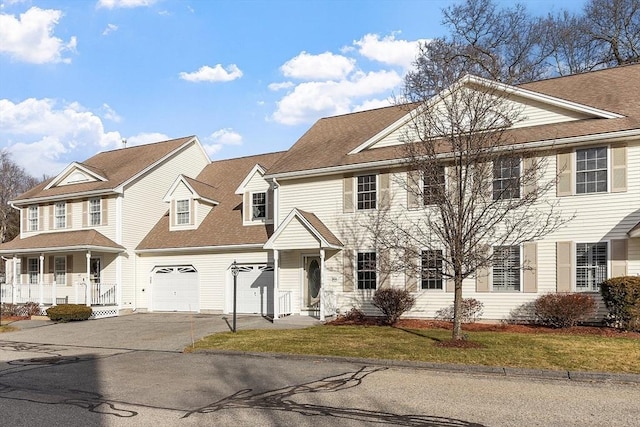 view of front facade featuring a garage