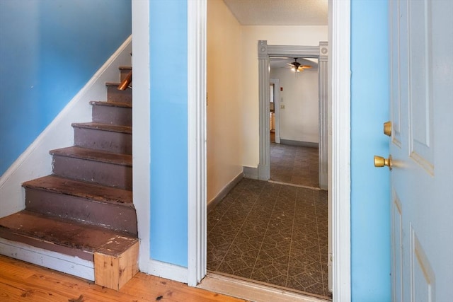 72 Hall St, Springfield, MA 01108 - stairway with baseboards