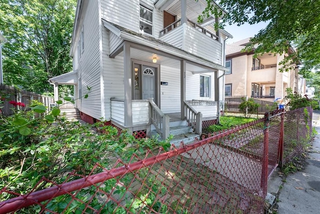72 Hall St, Springfield, MA 01108 - view of front of home with a gate