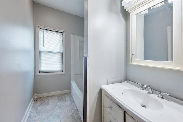 72 Hall St, Springfield, MA 01108 - bathroom with vanity and baseboards