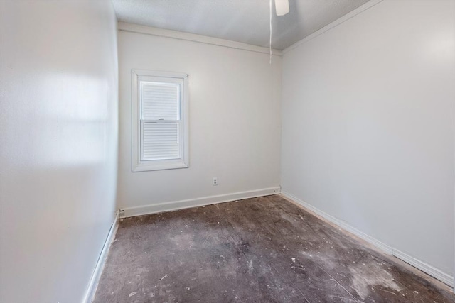 72 Hall St, Springfield, MA 01108 - unfurnished room with concrete flooring and a ceiling fan