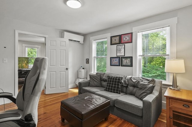 171 Boyce St, Auburn, MA 01501 - office space with a wall mounted AC, plenty of natural light, and wood finished floors