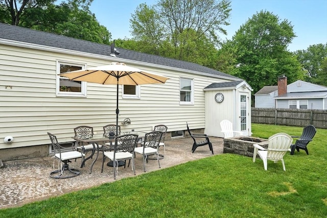 116 Anthony St, Agawam, MA 01001 - view of patio with an outdoor fire pit