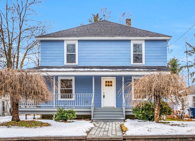 front of property with a porch