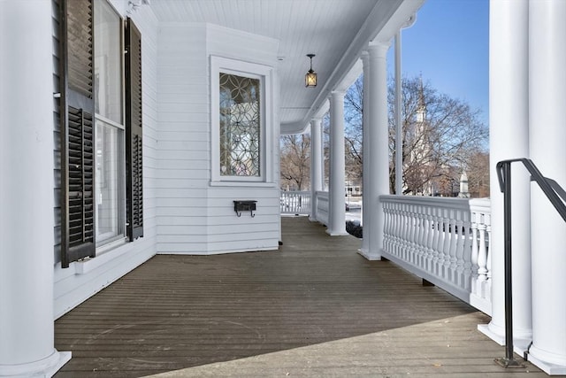 view of wooden terrace