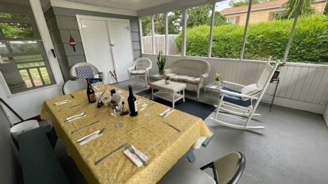 109 Wilder St, Swansea, MA 02777 - sunroom / solarium featuring outdoor lounge area